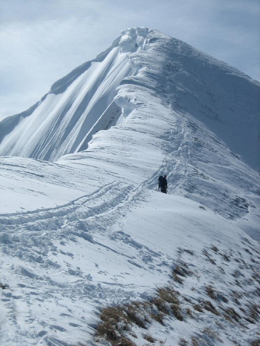 Mont Charvin 30.jpg - Bibi sur l'ar�te